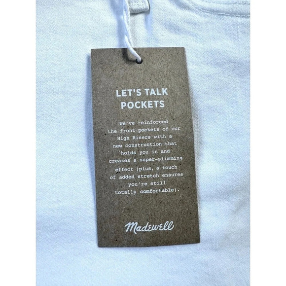 Madewell Petite 10" High-Rise Skinny Jeans in Pure White: Step-Hem Edition - Picture 5 of 8